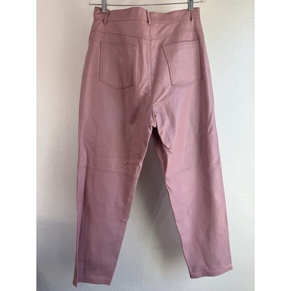 Tower Hill Collection Leather Pants Mauve Pink High Rise Size 14 - Picture 6 of 10